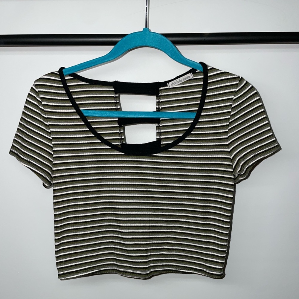 Charlotte Russe Striped Crop Top